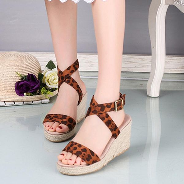 weweya summer high heel sandals women open toe platform shoes leopard gradiator wedges woman pumps plus size 35-43, Black
weweya summer high heel sandals women open toe platform shoes leopard gradiator wedges woman pumps plus size 35-43, Black