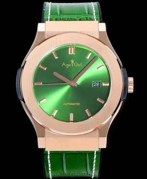 wristwatches 2021 men automatic mechanical sapphire stainless steel watches rose gold green leather black blue glass back, Slivery;brown
wristwatches 2021 men automatic mechanical sapphire stainless steel watches rose gold green leather black blue glass back, Slivery;brown