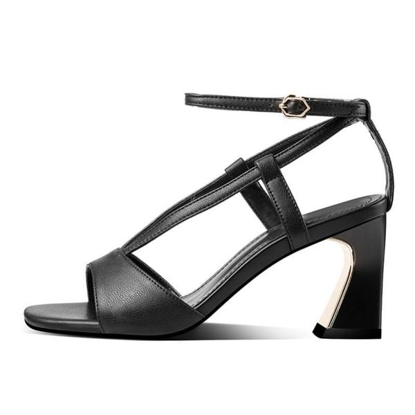sandals genuine leather high heel women shoes block square toe ladies beige summer sandal qnwq, Black
sandals genuine leather high heel women shoes block square toe ladies beige summer sandal qnwq, Black
