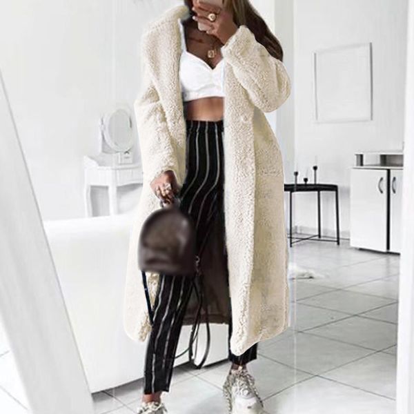 women's wool & blends 2021 women winter warm faux fur coat thick supple comfortable long jacket outwear oversize cardigan streetwear fe, Black
women's wool & blends 2021 women winter warm faux fur coat thick supple comfortable long jacket outwear oversize cardigan streetwear fe, Black