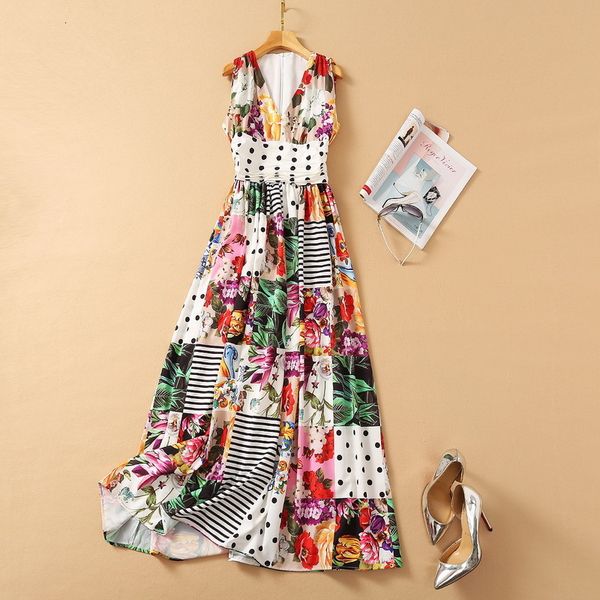 dresses european and american women's wear winter style sleeveless v-neck polka dot flower print fashion pleated dress jmvo, Black;gray
dresses european and american women's wear winter style sleeveless v-neck polka dot flower print fashion pleated dress jmvo, Black;gray