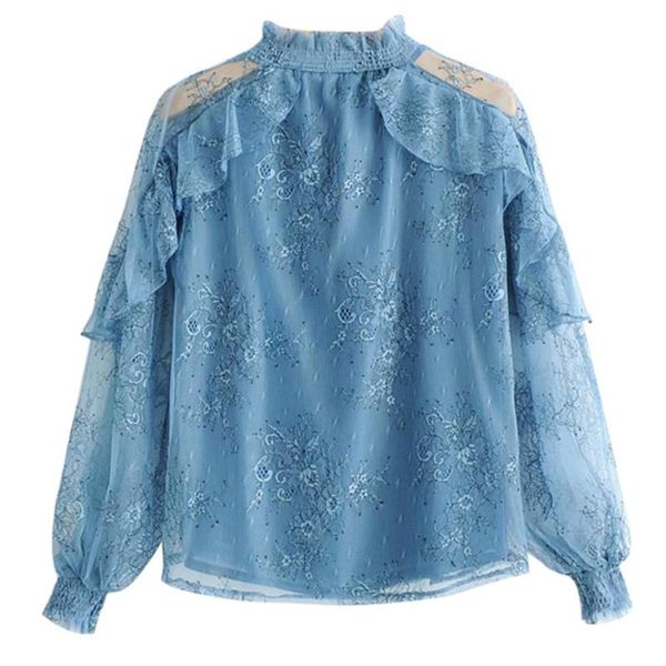 women's blouses & shirts xuxi women sweet lotus leaf floral embroidery mesh shirt long sleeve womens ladies and summer chemise femme f, White
women's blouses & shirts xuxi women sweet lotus leaf floral embroidery mesh shirt long sleeve womens ladies and summer chemise femme f, White