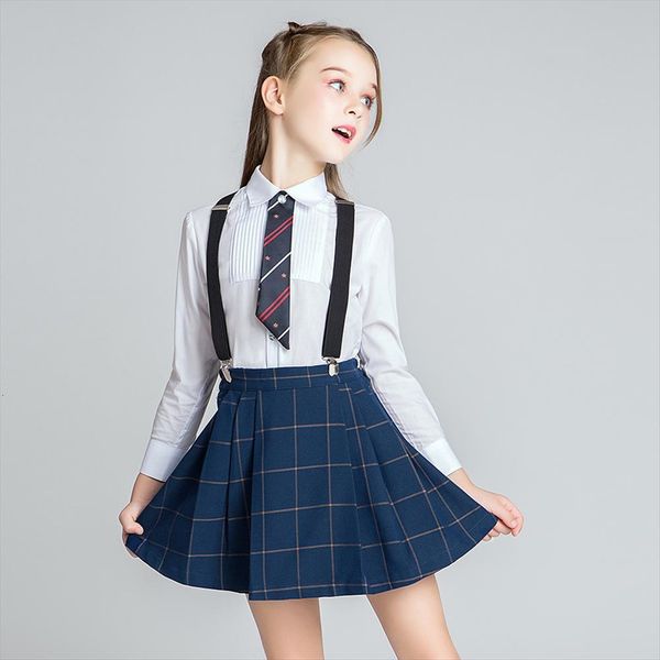 school girls uniform clothes set white shirts mini vestido chorus stage for 4 6 8 10 12 14 16 years
school girls uniform clothes set white shirts mini vestido chorus stage for 4 6 8 10 12 14 16 years
