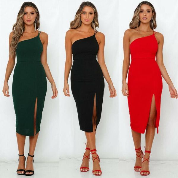 summer ladies spaghetti strap split bandage bodycon dress solid color night party beach dresses casual, Black;gray
summer ladies spaghetti strap split bandage bodycon dress solid color night party beach dresses casual, Black;gray