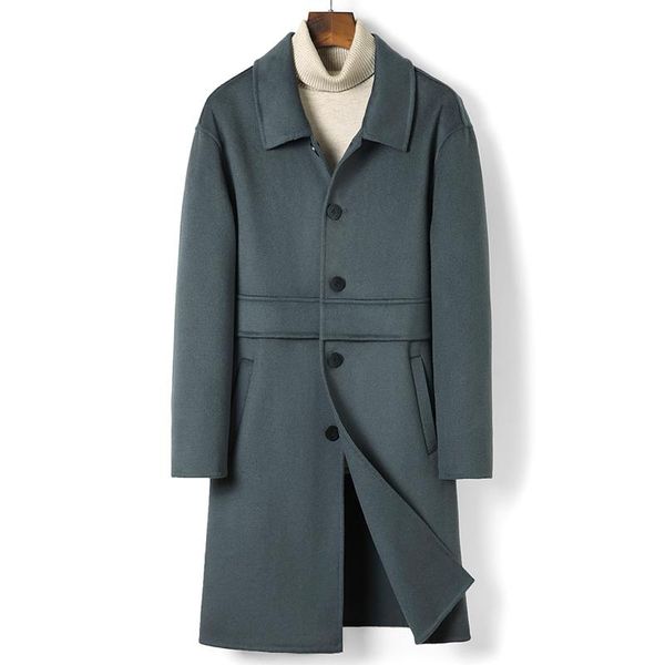 men's wool & blends autumn winter casual boutique long coat / male solid color lapel single breasted trench jacket windbreaker, Black
men's wool & blends autumn winter casual boutique long coat / male solid color lapel single breasted trench jacket windbreaker, Black
