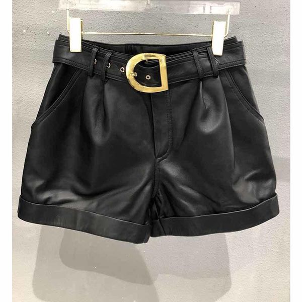 women's shorts cosmicchic 2021 autumn winter sheepskin leather women black high waisted wide leg letter d belt punk street style, White;black
women's shorts cosmicchic 2021 autumn winter sheepskin leather women black high waisted wide leg letter d belt punk street style, White;black