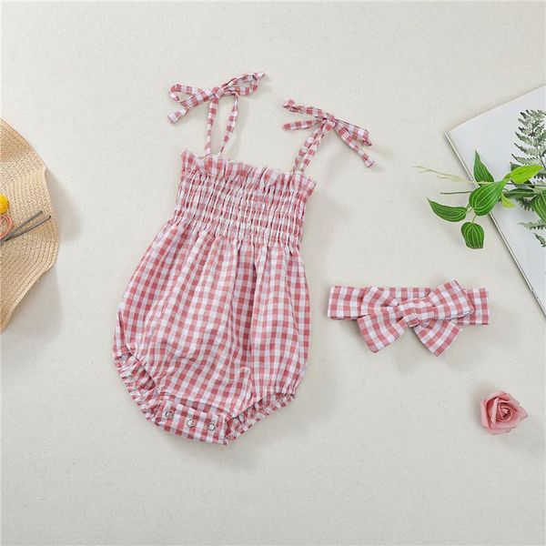 baby girl's summer sweet style plaid printing set two-pieces, infant casual square collar sleeveless bodysuit + headband clothing sets, White
baby girl's summer sweet style plaid printing set two-pieces, infant casual square collar sleeveless bodysuit + headband clothing sets, White