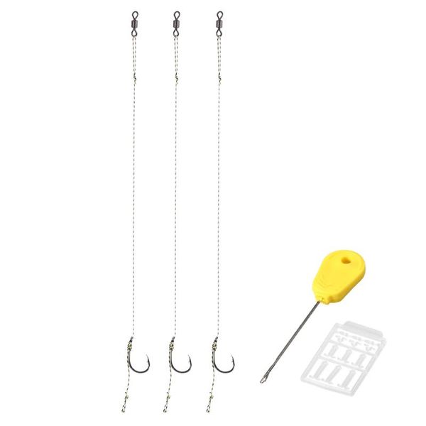 lixada fishing hair rig set 2# / 4# 6# 8# braided line hook needle driller boilies bait s swinger hooks
lixada fishing hair rig set 2# / 4# 6# 8# braided line hook needle driller boilies bait s swinger hooks