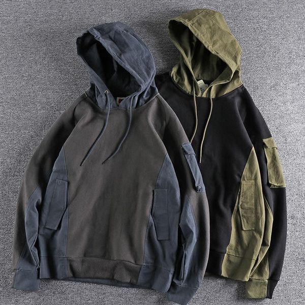 men's hoodies & sweatshirts autumn winter color matching sweatshirt hooded wild pullover jacket american ins trend brand bottoming 2021, Black
men's hoodies & sweatshirts autumn winter color matching sweatshirt hooded wild pullover jacket american ins trend brand bottoming 2021, Black