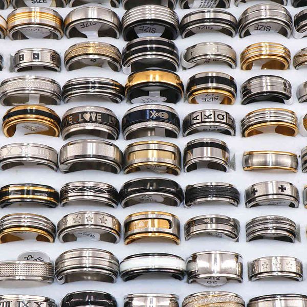 Band Rings Mens Spinner Stainless steel Jewelry Ring Party Gift Wedding For Women Mix Style Size 17mm to 22mm 16YC BTCI
Band Rings Mens Spinner Stainless steel Jewelry Ring Party Gift Wedding For Women Mix Style Size 17mm to 22mm 16YC BTCI