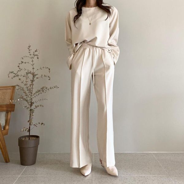 women's two piece pants womens tracksuits 2 set spring autumn sweatshirt wide leg long suits outfit solid color sets, White
women's two piece pants womens tracksuits 2 set spring autumn sweatshirt wide leg long suits outfit solid color sets, White