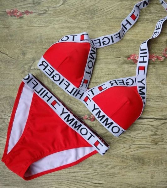 the bikini split triangle bandage letter bikini multi color women's swimsuit, White;black
the bikini split triangle bandage letter bikini multi color women's swimsuit, White;black