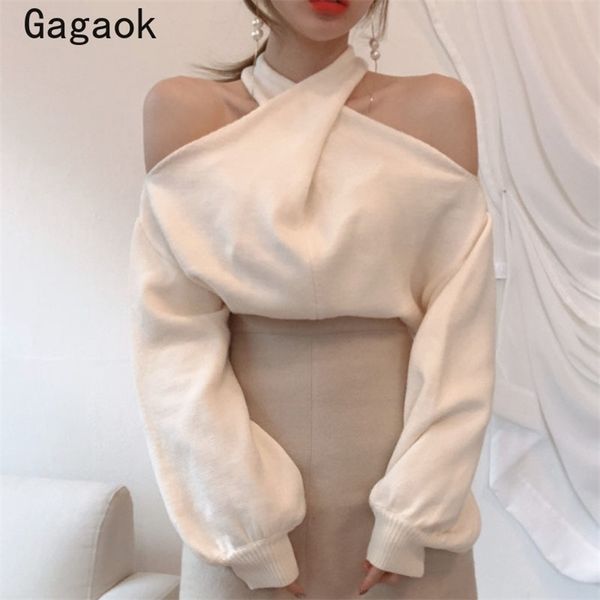 korean ins sweater women spring autumn slash neck vintage lantern sleeve solid sweaters knit chic wild pullovers 210531, White;black
korean ins sweater women spring autumn slash neck vintage lantern sleeve solid sweaters knit chic wild pullovers 210531, White;black
