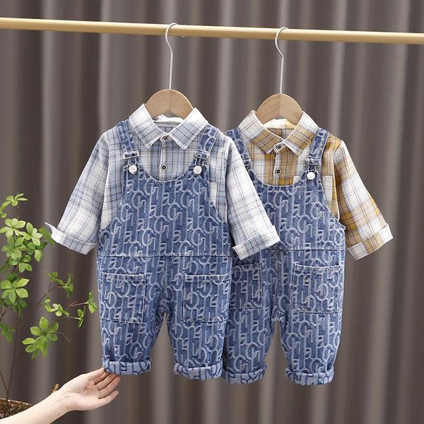 clothing sets baby boys autumn spring fashion kids infant plaid shirt+full print letter denim pants toddler casual outfits, White
clothing sets baby boys autumn spring fashion kids infant plaid shirt+full print letter denim pants toddler casual outfits, White