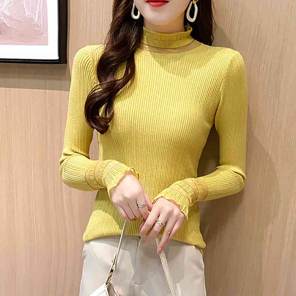 women's sweaters shintimes knitted pullover mesh patchwork hollow out long sleeve sweater women fall half turtleneck slim clothes pull, White;black
women's sweaters shintimes knitted pullover mesh patchwork hollow out long sleeve sweater women fall half turtleneck slim clothes pull, White;black