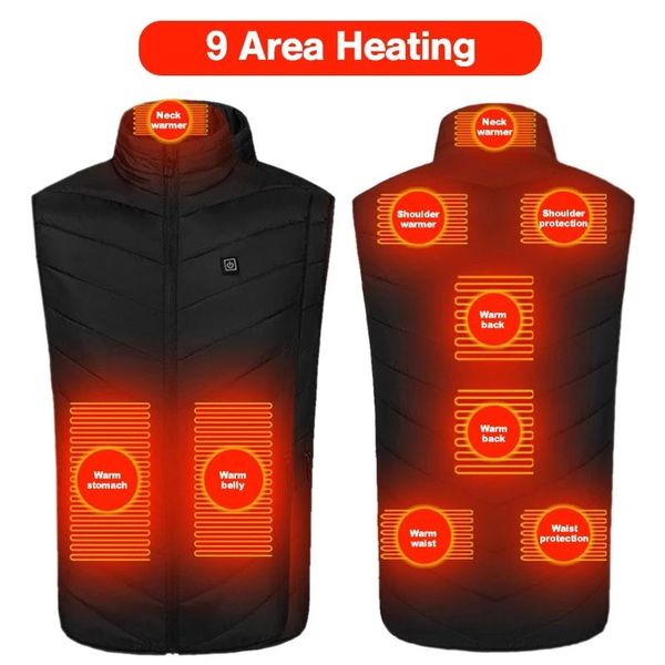 men's vests heated vest 2/8/9/11 areas heating jacket winter usb rechargeable heater hunting chaqueta thermal for outdoor, Black;white
men's vests heated vest 2/8/9/11 areas heating jacket winter usb rechargeable heater hunting chaqueta thermal for outdoor, Black;white