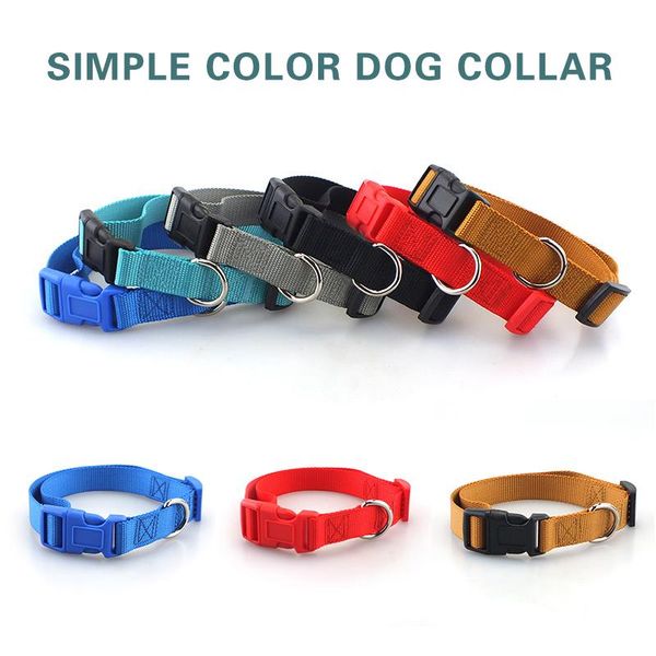 dog collars & leashes pet durable nylon solid color basic pets collar with quick snap buckle neck strap for small medium dogs accessories
dog collars & leashes pet durable nylon solid color basic pets collar with quick snap buckle neck strap for small medium dogs accessories