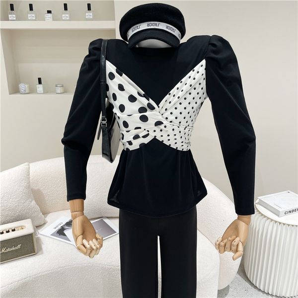 spring women summer 2021 niche wave point bandage design two parts bubble temperament short shirt sleeve, White
spring women summer 2021 niche wave point bandage design two parts bubble temperament short shirt sleeve, White