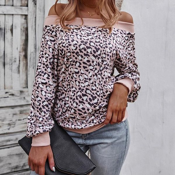 women's t-shirt autumn women leopard print long sleeve parties dates vacations daily wear, White
women's t-shirt autumn women leopard print long sleeve parties dates vacations daily wear, White