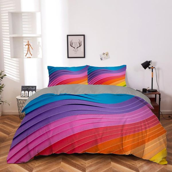 bedding sets rainbow stripes printed set colorful girls children duvet cover 240x220 2/3pcs king twin size quilt for home
bedding sets rainbow stripes printed set colorful girls children duvet cover 240x220 2/3pcs king twin size quilt for home