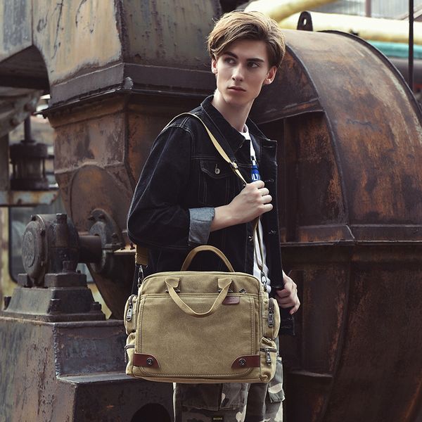 new brand canvas business briefcase handbag men's retro large quality shoulder travel s multifunction vintage lapbag lj201012
new brand canvas business briefcase handbag men's retro large quality shoulder travel s multifunction vintage lapbag lj201012