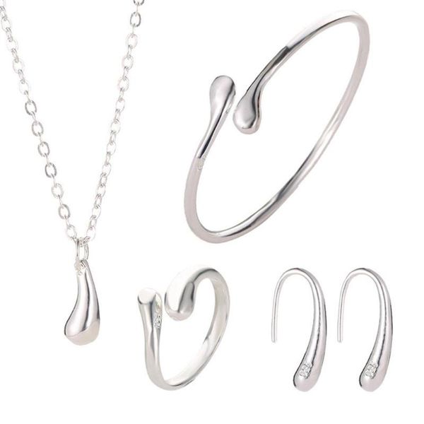 earrings & necklace 4pc simple personality metal plating drop type ladies jewelry sales elegant luxury design fashion #4j05, Silver
earrings & necklace 4pc simple personality metal plating drop type ladies jewelry sales elegant luxury design fashion #4j05, Silver