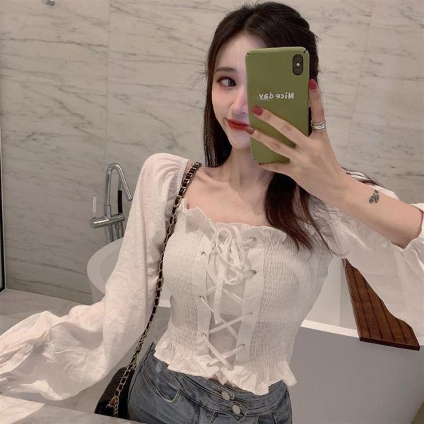 internet celebrity chiffon shirt women's western style early spring korean short off-shoulder sweet super fairy long t-shirt, White
internet celebrity chiffon shirt women's western style early spring korean short off-shoulder sweet super fairy long t-shirt, White
