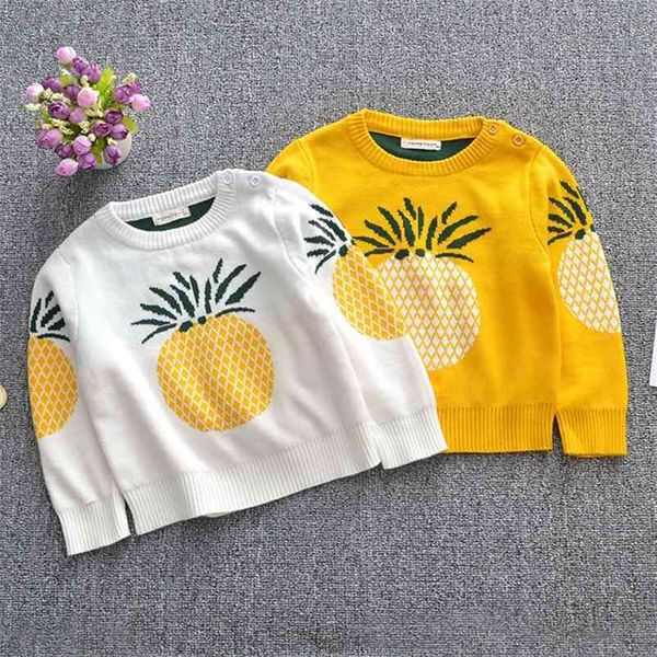 kids boys girls long sleeve knit sweater autumn winter children clothing baby pineapple pattern pullover 210521, Blue 
kids boys girls long sleeve knit sweater autumn winter children clothing baby pineapple pattern pullover 210521, Blue