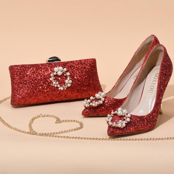 dress shoes goxeou women's pumps bag suit sequin red rhinestone pearl garland high heels wedding party fashion lady size 32-46, Black
dress shoes goxeou women's pumps bag suit sequin red rhinestone pearl garland high heels wedding party fashion lady size 32-46, Black