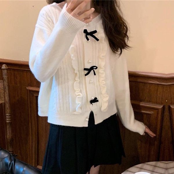 women's knits & tees easygarment soft sweater coat fashion women clothing 2021 spring retro japanese sweet small cardigan, White
women's knits & tees easygarment soft sweater coat fashion women clothing 2021 spring retro japanese sweet small cardigan, White