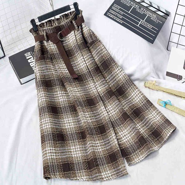 skirts winter plaid wool blend with belt a-line split sashes thick woolen check calf long skirts, Black
skirts winter plaid wool blend with belt a-line split sashes thick woolen check calf long skirts, Black