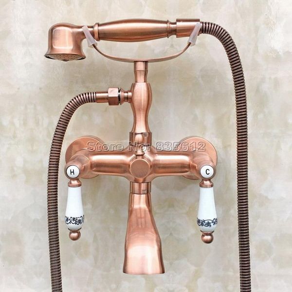 antique red copper handheld shower head bath tub mixer tap wall mounted bathroom dual holder control faucet wtf804 sets
antique red copper handheld shower head bath tub mixer tap wall mounted bathroom dual holder control faucet wtf804 sets