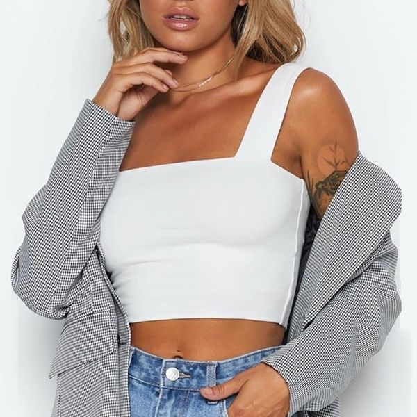women's tanks & camis women casual stretchy sleeveless tank short style fashion ladies summer korean solid slim crop vest female, White
women's tanks & camis women casual stretchy sleeveless tank short style fashion ladies summer korean solid slim crop vest female, White