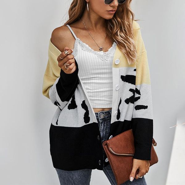 winter jacket women casual leopard print long sleeves cardigan knit button sweater coat chaquetas de mujer women's jackets, Black;brown
winter jacket women casual leopard print long sleeves cardigan knit button sweater coat chaquetas de mujer women's jackets, Black;brown