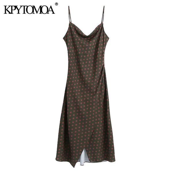 women fashion polka dot wrap slit midi dress vintage backless side zipper thin straps female dresses mujer 210421, Black;gray
women fashion polka dot wrap slit midi dress vintage backless side zipper thin straps female dresses mujer 210421, Black;gray