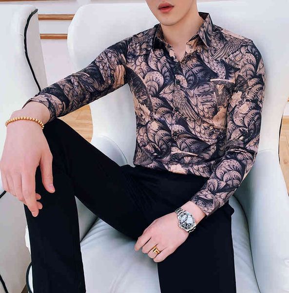 men's dress shirts luxury baroque camisa slim fit mens chemise homme spring shirt social club hombre masculina1 ihyy, White;black
men's dress shirts luxury baroque camisa slim fit mens chemise homme spring shirt social club hombre masculina1 ihyy, White;black