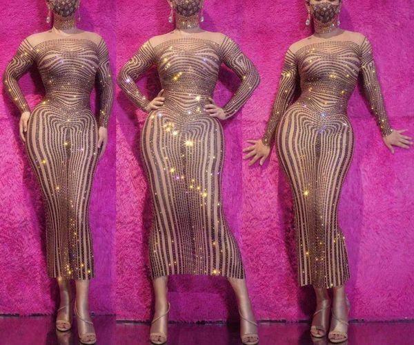 casual dresses sparkly rhinestones striped dress long sleeve elastic skinny crystals outfit luxury stage singer host concert party show cost, Black;gray
casual dresses sparkly rhinestones striped dress long sleeve elastic skinny crystals outfit luxury stage singer host concert party show cost, Black;gray