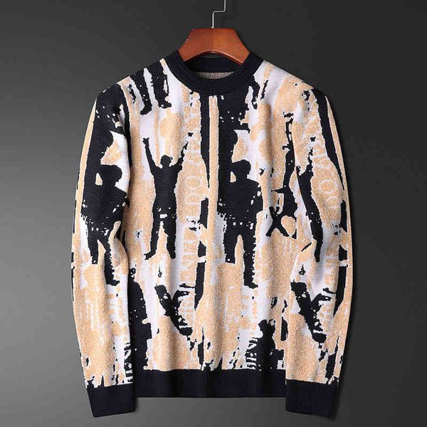 2021 autumn and winter new tie dyeing dign warm round neck pullover sweater men's slim fit trend handsome sweater men, Black
2021 autumn and winter new tie dyeing dign warm round neck pullover sweater men's slim fit trend handsome sweater men, Black