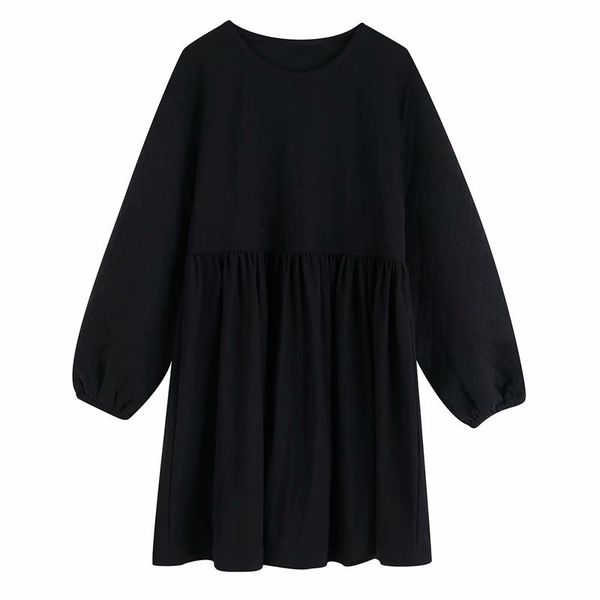 streetwear women solid black puff sleeve dresses 2021 fashion ladies o-neck loose dress elegant female chic sweet vestidos casual, Black;gray
streetwear women solid black puff sleeve dresses 2021 fashion ladies o-neck loose dress elegant female chic sweet vestidos casual, Black;gray
