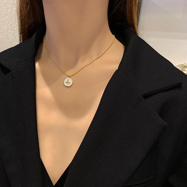 pendant necklaces jewellery high-quality titanium steel round fritillaria fishtail design minority indifference vintage party for girls, Silver
pendant necklaces jewellery high-quality titanium steel round fritillaria fishtail design minority indifference vintage party for girls, Silver