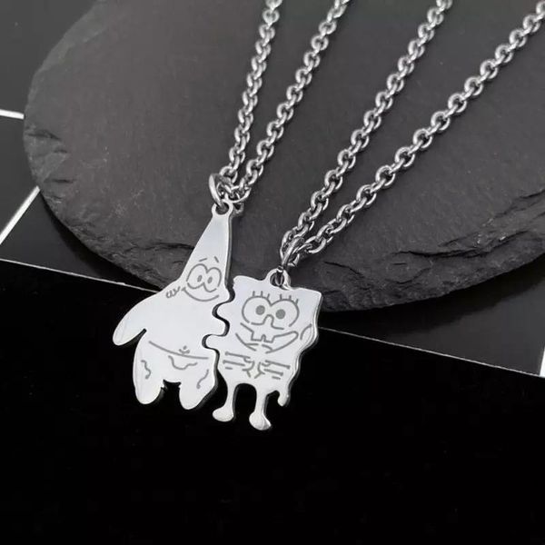 chains 2pcs / set fashion friends sweetheart pendant necklaces for women men hip hop jewelry rainbow broken gift, Silver
chains 2pcs / set fashion friends sweetheart pendant necklaces for women men hip hop jewelry rainbow broken gift, Silver