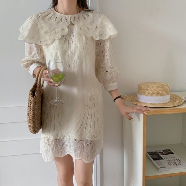 casual dresses apricot plus size chic slim hollow out ruffles sweet retro gentle stylish summer mini es vestidos 50e6, Black;gray
casual dresses apricot plus size chic slim hollow out ruffles sweet retro gentle stylish summer mini es vestidos 50e6, Black;gray