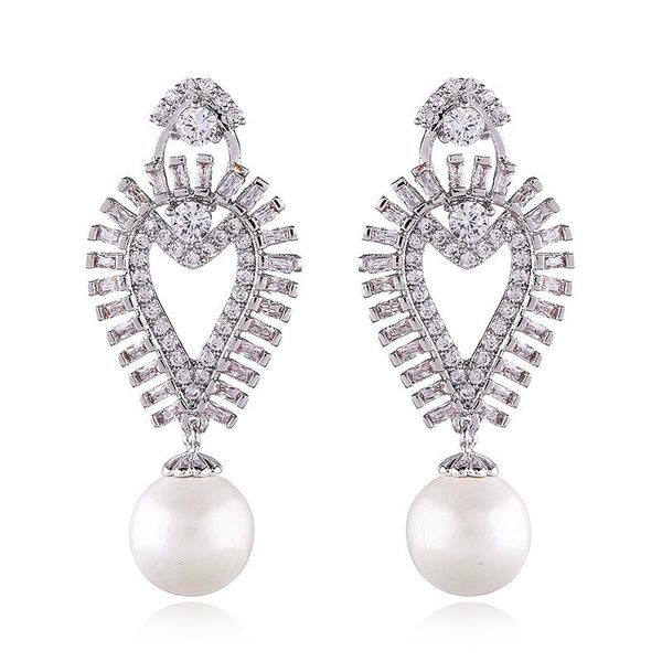 dangle & chandelier european and american exaggerated earrings, pearl jewelry, gorgeous micro-inlaid square trapezoidal zircon bridal part, Silver
dangle & chandelier european and american exaggerated earrings, pearl jewelry, gorgeous micro-inlaid square trapezoidal zircon bridal part, Silver