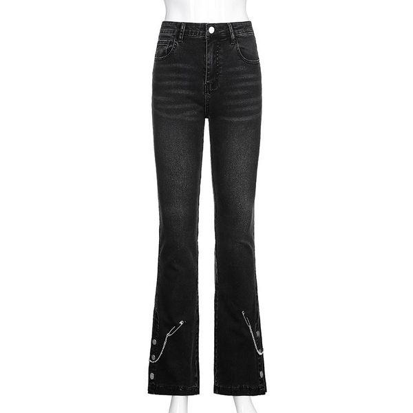 women's jeans harajuku fashion black denim womens with metal chain spring autumn mid waist flare pants y2k 90s style casual bottoms thi, Blue
women's jeans harajuku fashion black denim womens with metal chain spring autumn mid waist flare pants y2k 90s style casual bottoms thi, Blue