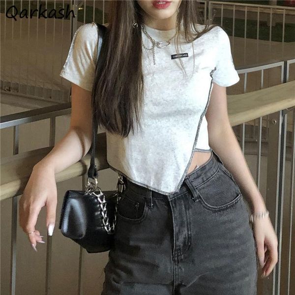 women's t-shirt women designer short sleeve t-shirts irregular harajuku girls skinny crop hipster all-match females tees o-neck leisure, White
women's t-shirt women designer short sleeve t-shirts irregular harajuku girls skinny crop hipster all-match females tees o-neck leisure, White