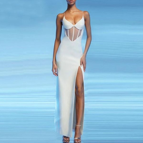 casual dresses women fashion sleeveless v neck mesh white maxi long bodycon bandage dress 2021 elegant evening party club vestidos, Black;gray
casual dresses women fashion sleeveless v neck mesh white maxi long bodycon bandage dress 2021 elegant evening party club vestidos, Black;gray