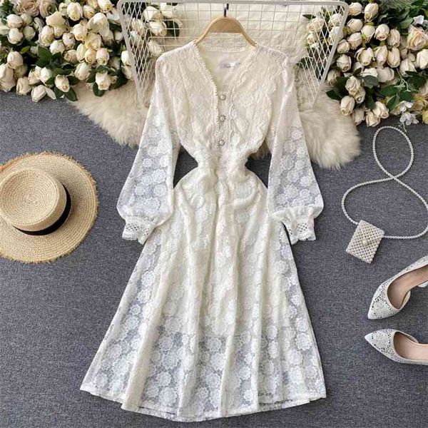 spring fashion temperament vestidos women's v-neck hollow lantern sleeves waist slimming midi dress gk126 210507, Black;gray
spring fashion temperament vestidos women's v-neck hollow lantern sleeves waist slimming midi dress gk126 210507, Black;gray