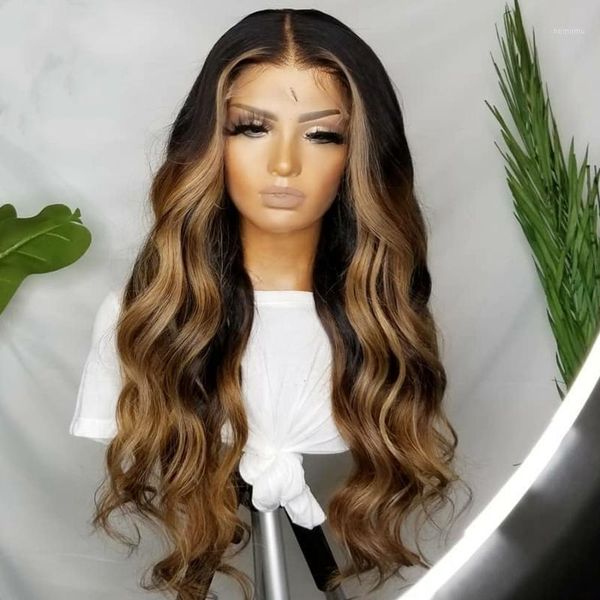 body wave ombre 27# lace front human hair wigs thick long 180/250 density wig for women1, Black;brown
body wave ombre 27# lace front human hair wigs thick long 180/250 density wig for women1, Black;brown