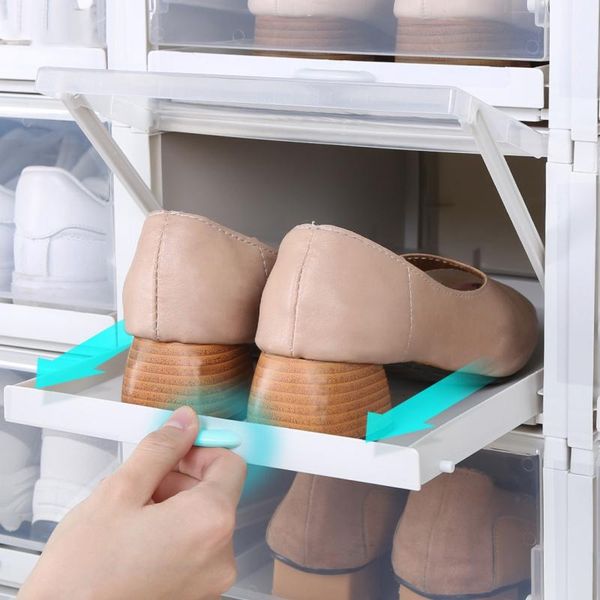 3pcs clear plastic shoes stackable boxes floding diy drawers storage container organizers save space organizador zapatos clothing & wardrobe
3pcs clear plastic shoes stackable boxes floding diy drawers storage container organizers save space organizador zapatos clothing & wardrobe