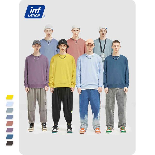 inflation multicolors men's crewneck 2021 new solid color sweatshirts 100% cotton mens basic thin pullovers, Black
inflation multicolors men's crewneck 2021 new solid color sweatshirts 100% cotton mens basic thin pullovers, Black
